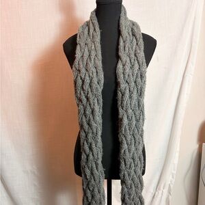 Calvin Klein Grey Knit Winter Scarf